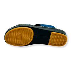 Luxury Denim Arabic Sandals with Crown