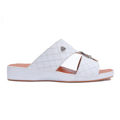 Luxury Arabic Sandals with Center Buckles + Dimond Stich