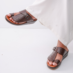 Luxury Arabic Sandals with Side Buckles Leaf