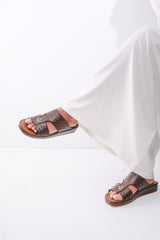 Luxury Arabic Sandals with Center Buckles