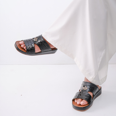 Signature  Luxury Arabic Sandals with Center Buckles&