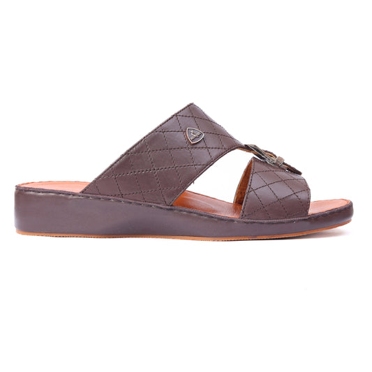 Luxury Arabic Sandals with Center Buckles + Dimond Stich
