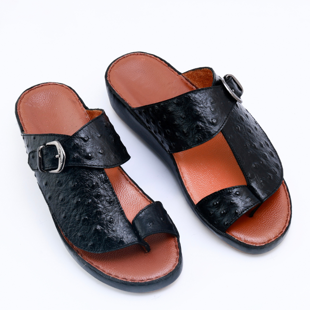 Luxury Arabic Sandals with Side Buckles Leaf