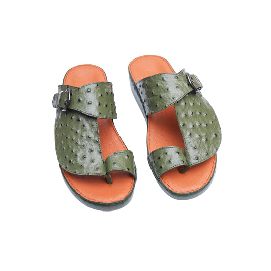 Luxury Arabic Sandals with Leaf Side Buckles