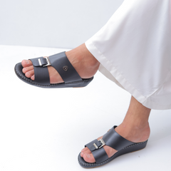 Luxury Arabic Sandals with Center Buckles | Medicated Socks Edition
