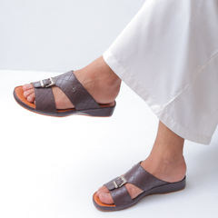 Luxury Arabic Sandals with Center Buckles | Medicated Socks Edition