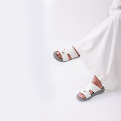 517-NR- White Premium Arabic Sandal for Men