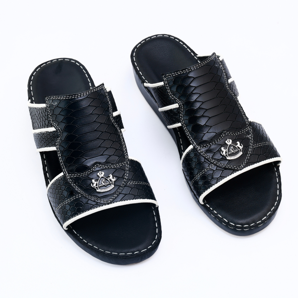 Signature Supper Luxury Arabic Sandals with Center Leaf