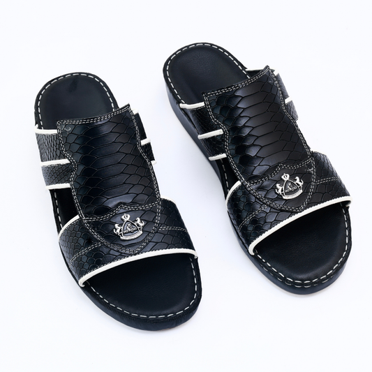 Signature Supper Luxury Arabic Sandals with Center Leaf