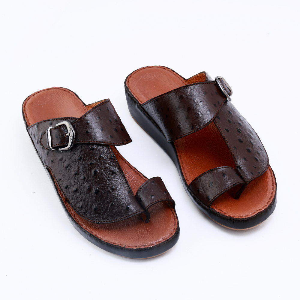 Luxury Arabic Sandals with Side Buckles Leaf