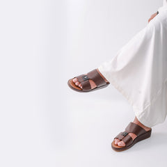 513-NR- Brown Premium Arabic Sandal for Men